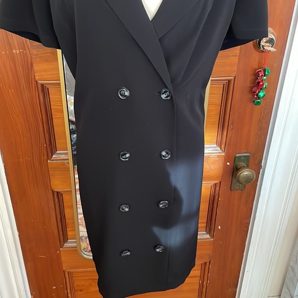 F21+ Plus Black Button Up Blazer Dress 2x - Picture 4 of 8